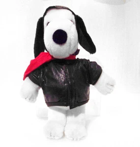 SNOOPY FLY ACE Plush Toy Aviator Dog Flight Jacket Red Scarf Peanuts Applause - Picture 1 of 4
