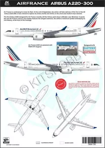 KITSHOBBY 1/144 Airbus A220-300 Air France Model Kit Set - Picture 1 of 4