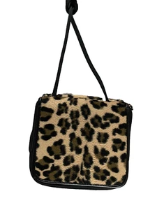 New Small Leopard Print Bag Snap Closure Crossbody Handbag / Wallet Purse - Picture 1 of 6