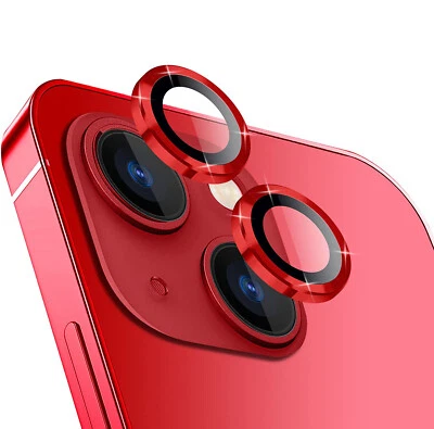 For iPhone 14 Pro Max 14 Plus 14 Metal Ring Tempered Glass Camera Lens Protector - Image 1 of 4