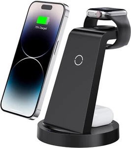 3 in 1 Charging Station for Iphone, Wireless Charger for Iphone 16E 16 15 14 13 - Picture 1 of 12