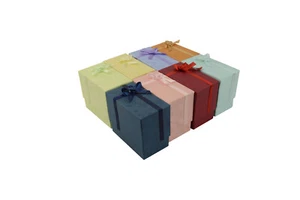 16 x Multicolour Upright Bangle Box with Bow Jewelry Display Storage Holder Gift - Picture 1 of 7