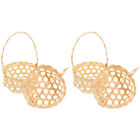 4 Mini Woven Baskets w/ Handles for Wedding Easter Candy Gift Dollhouse Decor