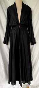 TRASHY..VTG RETRO 40S..ROCKABILLY..GOTH..FULL LENGTH..GLAM..BLACK..DRESS..SMALL - Picture 1 of 6