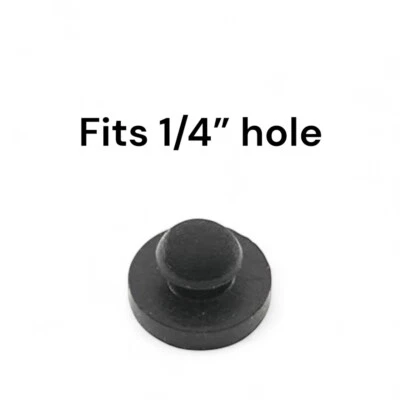 Fits 1/4" Hole - 9/16" Diam - 1/8" Panel Thickness - Push-in Stem Rubber Bumper - Image 1 of 4