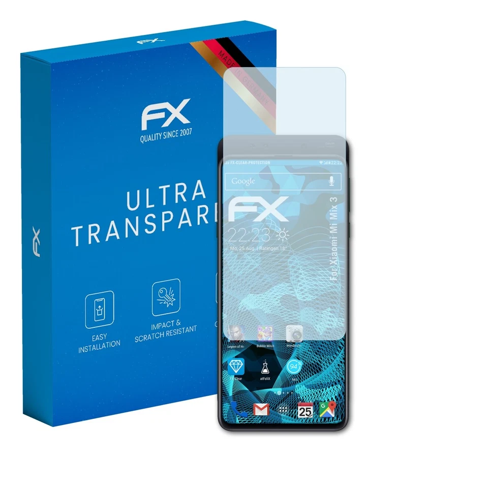 atFoliX 3x Screen Protection Film for Xiaomi Mi Mix 3 Screen Protector clear - image 1 of 4
