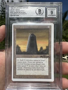 MONOLITO DE BASALTO, PRUEBA DE ARTISTA, REVISADO, 1994 MTG, JESPER MYRFORS, ¡BAS 9! - Imagen 1 de 3