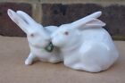 ROYAL COPENHAGEN Pair Of Rabbits Sharing Lettuce Figurine 518