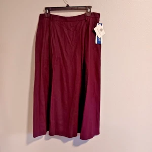 VTG NWT Pendleton Plus 14W Virgin Wool Purple Long A-Line Skirt Lined - Picture 1 of 11