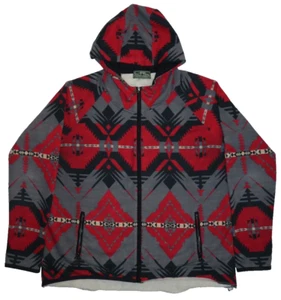 RALPH LAUREN ACTIVE VTG Size XL Hoodie Full Zip AZTEC INDIAN PATTERN Jacket READ - Picture 1 of 9