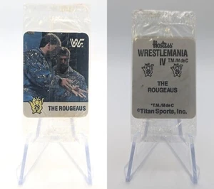 VINTAGE THE ROUGEAUS WRESTLEMANIA IV HOSTESS WWF WWE WRESTLING STICKER SEALED - Picture 1 of 3