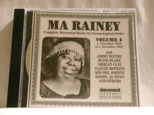 MA RAINEY Complete Volume 4 Jimmy Blythe Blind Blake Kid Ory Al Wynn CD - Picture 1 of 2