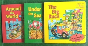 Lot of 3 Read And Play Puzzle Books/15 Jigsaw Puzzles Total/ Tormont Europe VGC - Picture 1 of 10