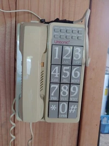 Unisonic tan Phone 9173X Schnurgebundenes Großtastentelefon Hör- und Sehbehindert - Bild 1 von 5