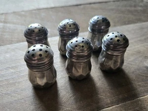 Set of Sterling Silver 6 Individual Salt & Pepper Shakers - 18.5g - Picture 1 of 4