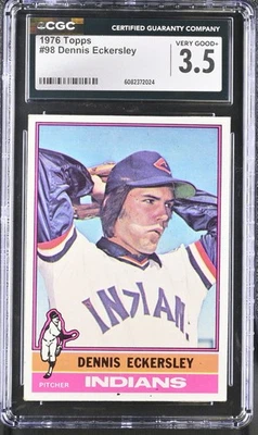 1976 Topps - Dennis Eckersley #98 (RC)!!! CGC 3.5 MUY BUENO+!!! Foto 1 de 2