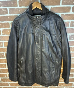 BOSTON HARBOUR NEW ZEALAND LAMBSKIN GENUINE LEATHER JACKET MEN'S SIZE M HEAVY - Picture 1 of 15