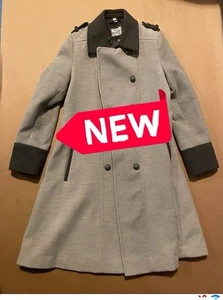 Vintage Rothschild Girls 100% Wool Faux Fur Hooded Coat Jacket Gray 16 Winter - Picture 1 of 10