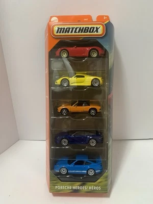 Matchbox  2025 Porsche Heroes 5 Pack 911 GT3, 918, 914, 911 Targa, Cabrio - Image 1 of 4