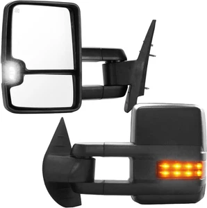 Towing Mirrors Compatible with 1999-2002 Chevy Silverado GMC Sierra 1500 2500,20 - Picture 1 of 12