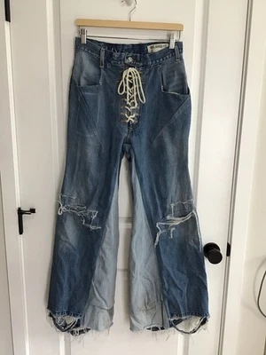 Винтажные джинсы Levi's 530 Relaxed Fit Upcycled Denim Lace Flare Western Festival - Изображение 1 из 4