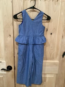 Janie & Jack Girls Sleeveless Jumpsuit Blue Size 6 NWT - Picture 1 of 4