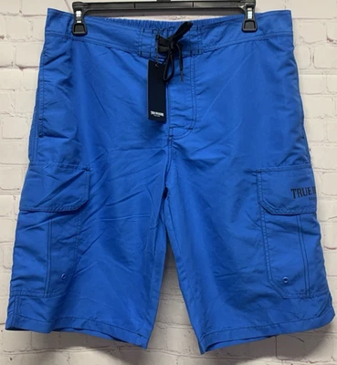 True Religion XL Hombre Azul Board Shorts Traje de Baño Surf Bañadores NUEVO Foto 1 de 4
