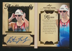 2025 LEAF HISTORY BOOK AUTOBIOGRAPHY BRONZE /25 AUTO KATIE LEDECKY - Picture 1 of 2