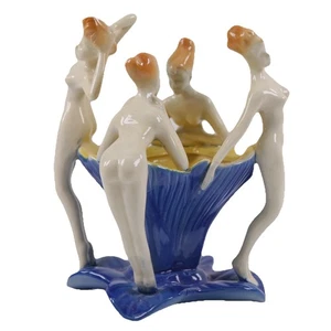 Art Deco Nudes Cortendorf Porcelain West German Figurine h15cm Circa 1920s - Picture 1 of 10