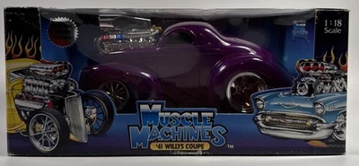 ‘41 Purple Willys Coupe 1:18 Scale Die Cast MUSCLE MACHINES Too Cool MIB - Image 1 of 4
