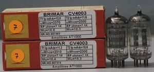 CV4003 Brimar made in England Amplitrex tested 1 Match PAIR (2pcs) - Picture 1 of 9