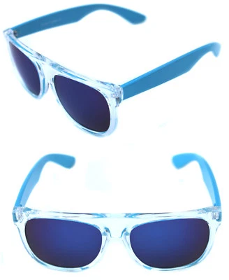 Gafas de sol planas para hombre Impero marco azul súper transparentes lentes espejadas azules deportivas Foto 1 de 4