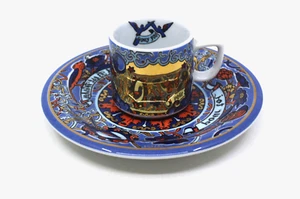 Bopla! Langenthal Multi Colored Espresso Coffee Cup Saucer Set Swiss Made AS-IS - Picture 1 of 24