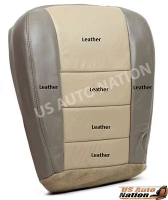 Cubierta inferior del asiento del conductor de cuero genuino bronceada para Ford Excursion Eddie Bauer 2003 Foto 1 de 4