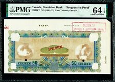 Canada, Dominion Bank $50 Progressive Proof 1901 Ch.# 220-22PP CH UNC PMG 64 EPQ
