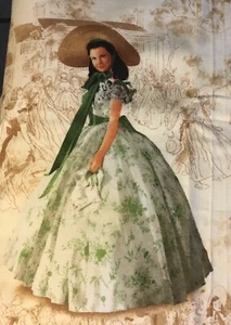 RARE “Gone With The Wind” Scarlet Cotton Fabric 31” X 23” + - Picture 1 of 12