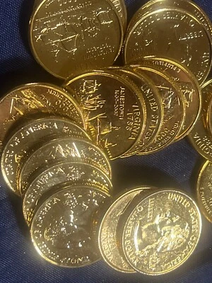 2000 State quarter (24k GOLD PLATED) Virginia Quarter Coin UNCIRCULATED 1 - Image 1 of 2