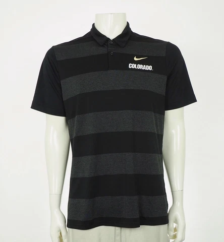 Nike Colorado Buffaloes CU Black Active Golf Polo Shirt Mens Large Cover
