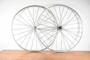 Pair Of Mavic Open Sport  700c rims 24 hole Mavic Hub Shimano Skewers - Picture 1 of 12