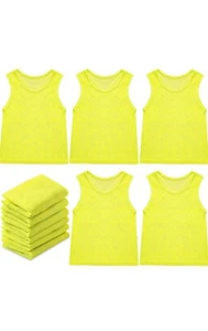 12 Pcs Soccer Pinnies Basketball Jersey Team Practice Vests Nylon Mesh Size S - Picture 1 of 6