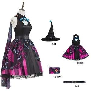 Jinx Cosplay Kleider Arkan Puder Kostüm Die lose Kanone Jinx's Kleid - Bild 1 von 9