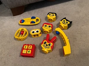 Lego Duplo Vintage Rasseln Spielzeug Telefon selten Konvolut große Köpfe - Bild 1 von 3