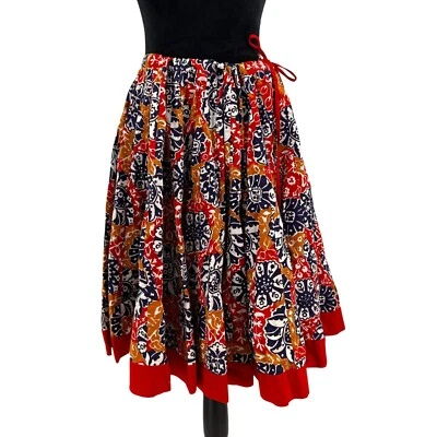 Falda De Colección Moda Internacional Mujer M Floral Línea A Algodón Preppy Artística Lagenlook Foto 1 de 4