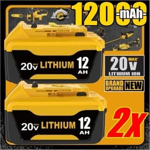 2PACK for DeWalt DCB210 20V MAX 12 Ah 10 Ah Li-Ion Battery 20 Volt DCB206 - Picture 1 of 13
