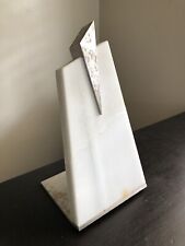 HEAVY Steel & Marble Deco Contemporary Modern Bookend COOL Art Design