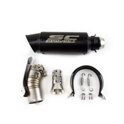 Silenciador de tubo de escape negro deslizable para Suzuki GSXR1000 GSXR1000R 2012-2025 Foto 1 de 4