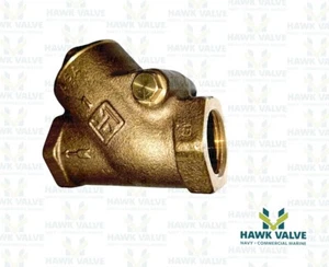 1" BRONZE 200 THREADED Y-PATTERN SWING CHECK VALVE MILWAUKEE FIG.508 - Picture 1 of 6