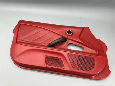 Panel de moldura de tarjeta de puerta del conductor delantero izquierdo Honda S2000 2000-09 cuero rojo OEM Foto 1 de 4