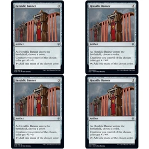 4 x HERALDIC BANNER NM Throne of Eldraine mtg Grey - Artifact Unc - Picture 1 of 1
