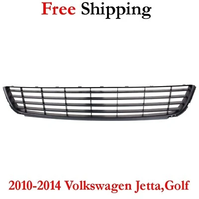 For 2010-2014 Volkswagen Jetta Golf Bumper Face Bar Grille Textured Black Foto 1 de 4